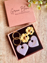 Charger l'image dans la galerie, Kit/Cadeau « duo de pépites » - 2 pampilles + créoles- (rose -jaune-doré )