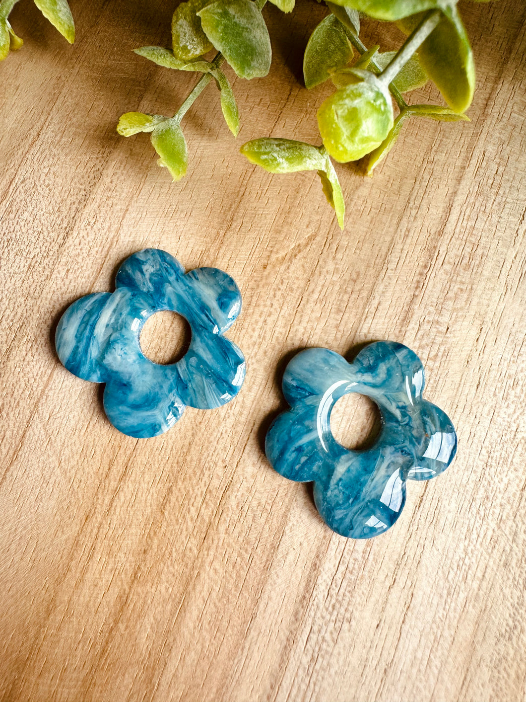 Duo de pépites (bleu marbré)