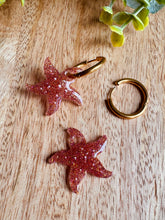 Charger l'image dans la galerie, Duo de pépites étoile de mer (rose paillettes)