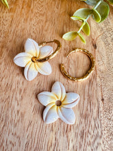 Charger l'image dans la galerie, Duo de pépites fleurs de Tiaré 🌺 (crème cœur jaune)