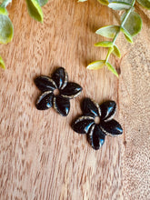 Charger l'image dans la galerie, Duo de pépites fleurs de Tiaré 🌺 (noir doré )