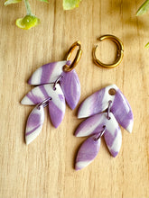 Charger l&#39;image dans la galerie, Duo de pépites (violet blanc marbré)