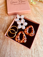 Charger l'image dans la galerie, Kit/Cadeau « duo de pépites » - 2 pampilles + créoles- (rose pale-orange-doré )
