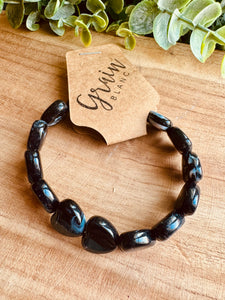 Bracelet NOIRE  « coeurs » - Taille S