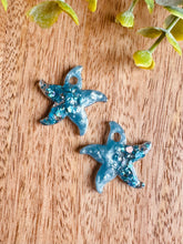 Charger l'image dans la galerie, Duo de pépites étoile de mer (bleu paillettes)