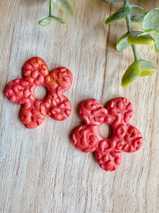Duo de pépites (corail foncé )