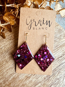 Boucles résine (multi rose)