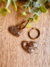 Charger l'image dans la galerie, Duo de pépites coeur (gold paillettes)