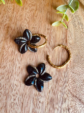 Charger l'image dans la galerie, Duo de pépites fleurs de Tiaré 🌺 (noir doré )