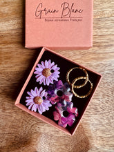 Charger l'image dans la galerie, Kit duo de pépites - deux lots de pampilles &amp; créoles (rose-bordeaux-doré)