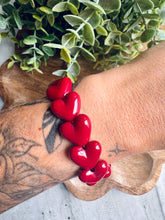 Charger l'image dans la galerie, Bracelet BORDEAUX « coeurs » - Taille L