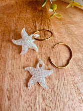 Charger l'image dans la galerie, Duo de pépites étoile de mer (paillettes blanche)
