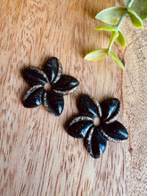 Charger l'image dans la galerie, Duo de pépites fleurs de Tiaré 🌺 (noir doré )