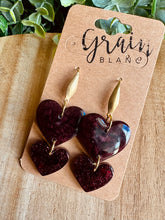 Charger l&#39;image dans la galerie, Boucles résine 🤍 (Bordeaux)