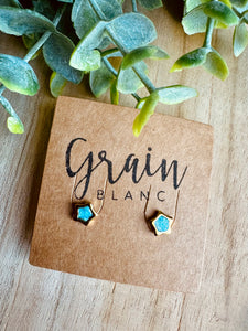 Mini boucles de résine (bleu)