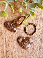 Charger l'image dans la galerie, Duo de pépites coeur (gold paillettes)
