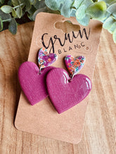 Charger l'image dans la galerie, Les polymères cœur  (violet  fleuri)