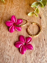Charger l'image dans la galerie, Duo de pépites fleurs de Tiaré 🌺 (fucshia doré)