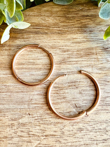 Créoles fines (23-mm/rose gold)