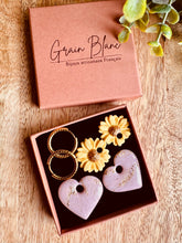Charger l'image dans la galerie, Kit/Cadeau « duo de pépites » - 2 pampilles + créoles- (rose -jaune-doré )