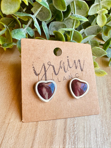 Mini boucles de résine (argenté bordeaux  )