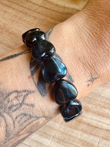 Bracelet NOIRE  « coeurs » - Taille S