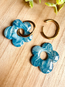Duo de pépites (bleu marbré)