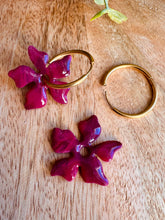 Charger l'image dans la galerie, Duo de pépites fleurs (marbré bordeaux)