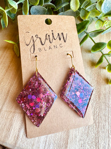 Boucles résine (multi rose)