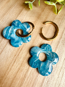 Duo de pépites (bleu marbré)