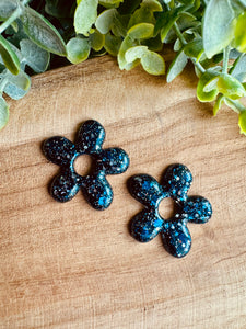 Duo de pépites (paillettes bleu nuit argenté)