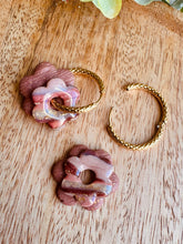 Charger l'image dans la galerie, Duo de pépites doubles fleurs (marron terracotta)
