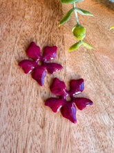 Charger l'image dans la galerie, Duo de pépites fleurs (marbré bordeaux)
