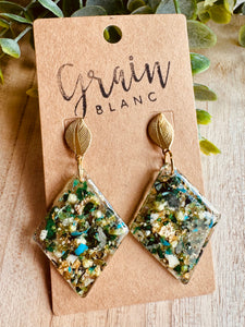 Boucles résine (fleurs séchées )