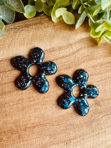 Duo de pépites (paillettes bleu nuit argenté)