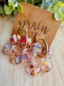 Créoles avec fleurs séchées 🌸