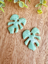 Charger l'image dans la galerie, Duo de pépites feuilles tropicales (marbré menthe)