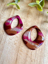 Charger l&#39;image dans la galerie, Duo de pépites (marbré marron bordeaux framboise)