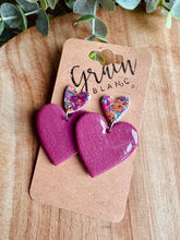 Charger l'image dans la galerie, Les polymères cœur  (violet  fleuri)