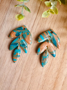 Duo de pépites (abricot turquoise)