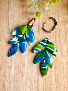 Duo de pépites (dégradé vert bleu)