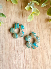 Charger l&#39;image dans la galerie, Duo de pépites (marbré turquoise abricot)