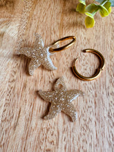 Charger l'image dans la galerie, Duo de pépites étoile de mer (gold paillettes)