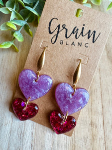 Boucles résine 🤍 (violine fuchsia)