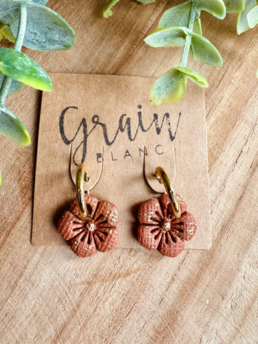Boucles résine duo de pépites (mini)