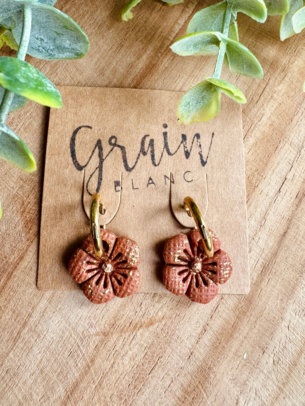 Boucles résine duo de pépites (mini)