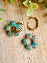 Charger l&#39;image dans la galerie, Duo de pépites (marbré turquoise abricot)
