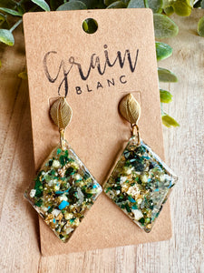 Boucles résine (fleurs séchées )