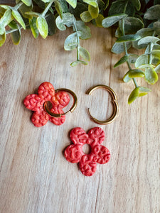 Duo de pépites (corail foncé )