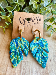 Boucles résine duo de pépites